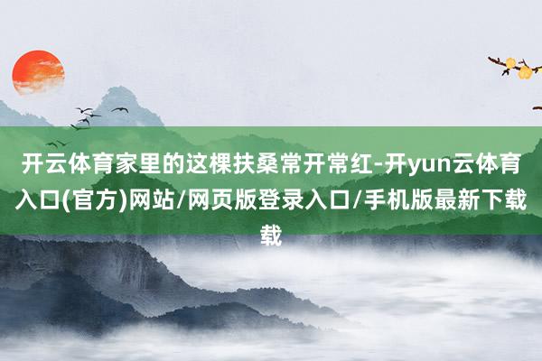 开云体育家里的这棵扶桑常开常红-开yun云体育入口(官方)网站/网页版登录入口/手机版最新下载
