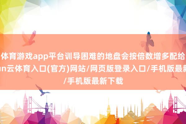 体育游戏app平台训导困难的地盘会按倍数增多配给-开yun云体育入口(官方)网站/网页版登录入口/手机版最新下载