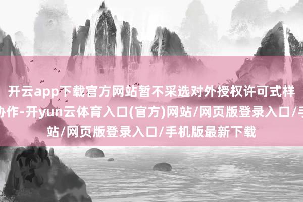 开云app下载官方网站暂不采选对外授权许可式样与第三方开展协作-开yun云体育入口(官方)网站/网页版登录入口/手机版最新下载