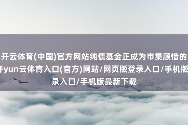 开云体育(中国)官方网站纯债基金正成为市集顾惜的新焦点-开yun云体育入口(官方)网站/网页版登录入口/手机版最新下载