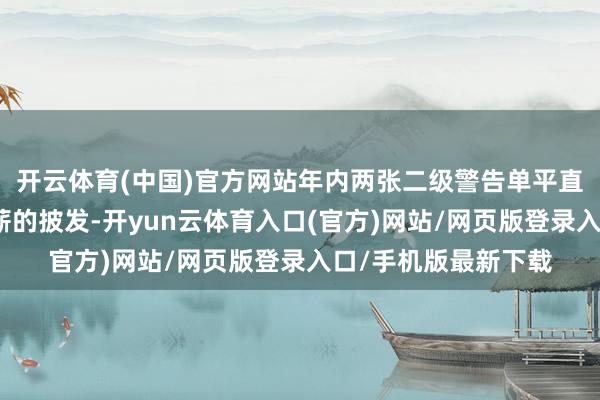 开云体育(中国)官方网站年内两张二级警告单平直失去十三薪、十四薪的披发-开yun云体育入口(官方)网